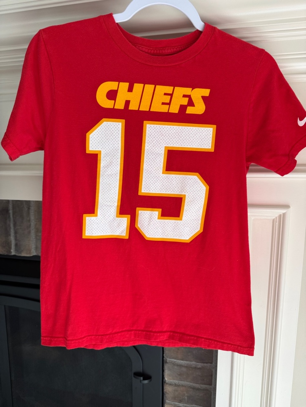 Nike Red Chiefs #15 Short Sleeve Tee with Yellow Accents